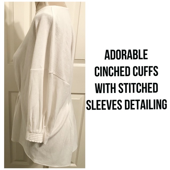 NWT Alfani, Deco Breeze, Cinched Front Top - Picture 6 of 10